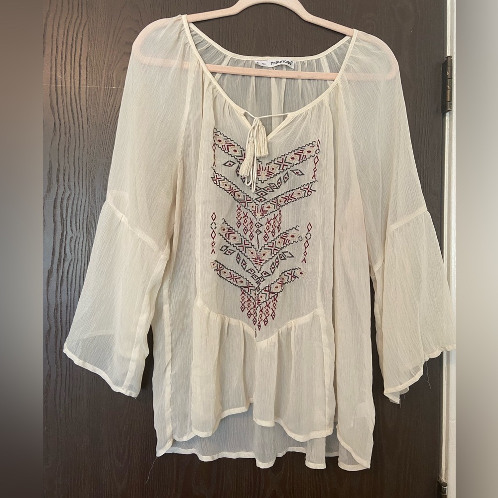 Maurice’s Sheer Boho Blouse 2XL
